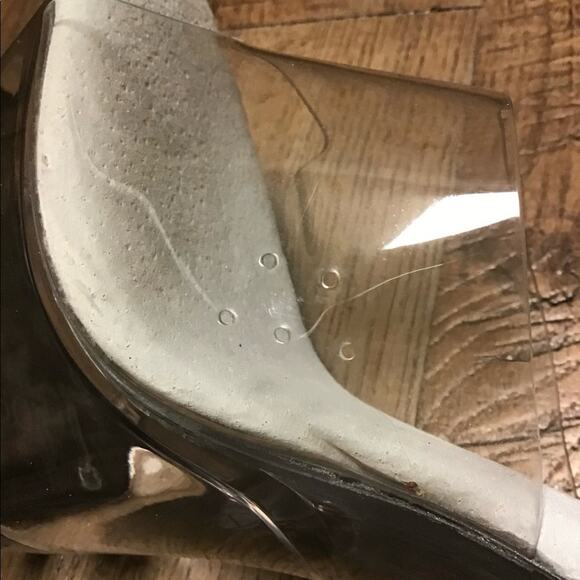 ELLIE CLEAR 2” LUCITE PLATFORM OPEN TOES EXOTIC DANCER 6” HIGH HEELS Size 10M - Picture 12 of 14